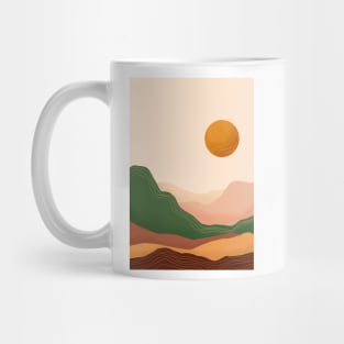 Modern Earthy Tones Mountains 15 Mug